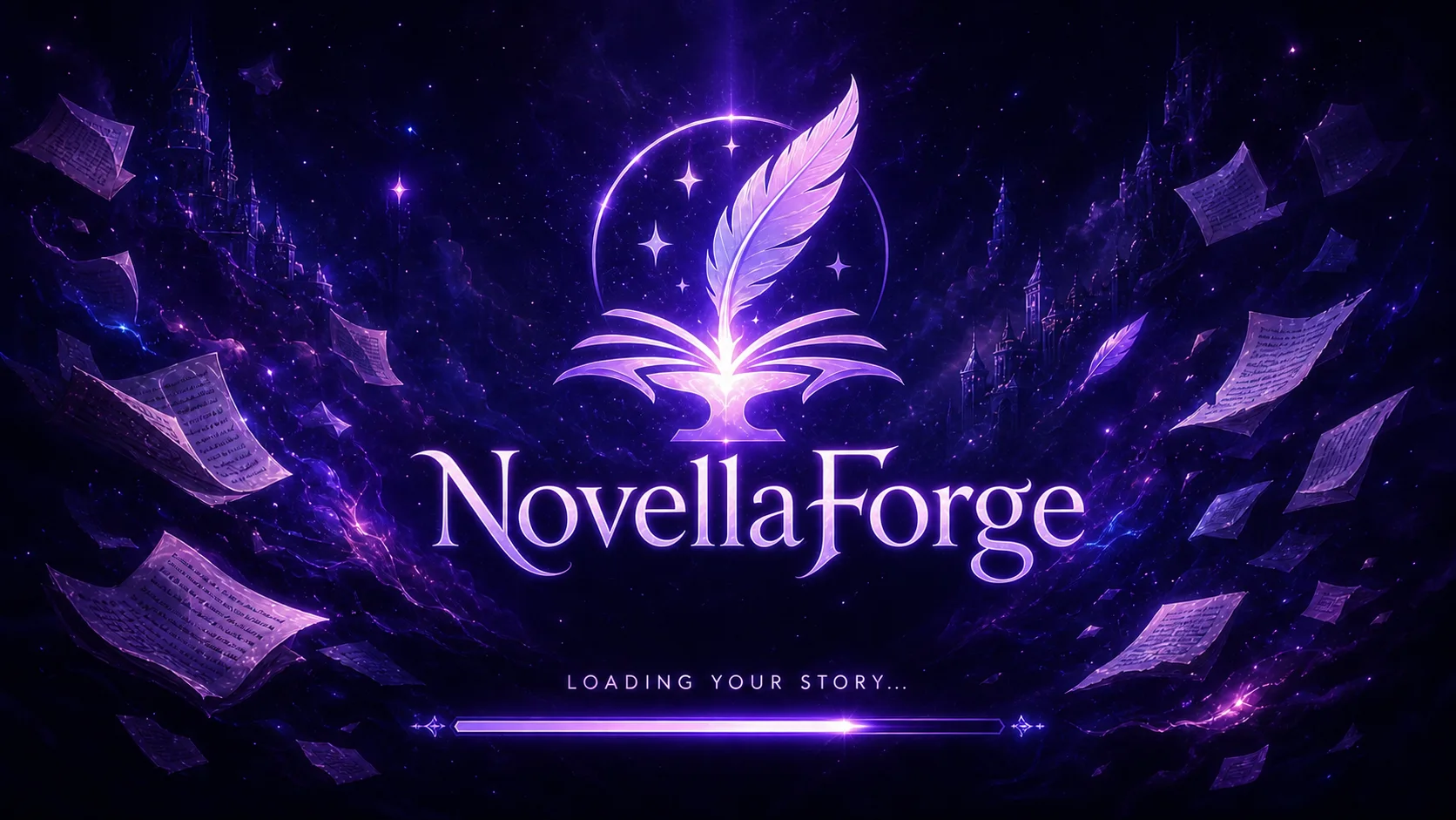 NovellaForge Player loading artwork